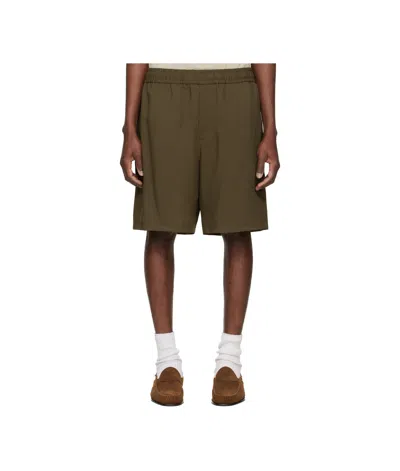 Wooyoungmi Twill Shorts In Green