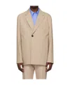Wooyoungmi Twill Suit Jacket In Nude