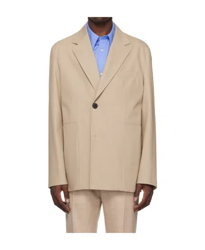 Wooyoungmi Twill Suit Jacket In Nude