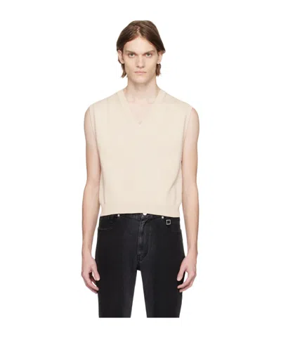 Wooyoungmi V-neck Knitted Vest In White