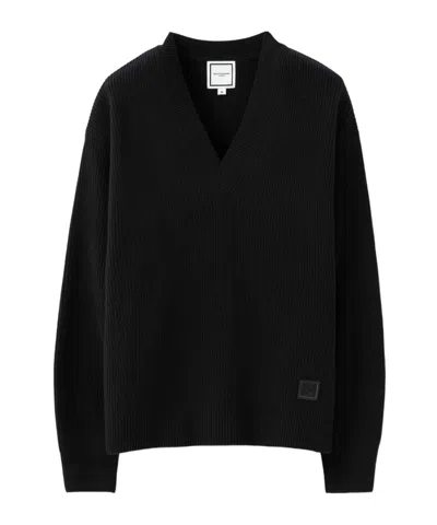 Wooyoungmi V-neck Wool Sweater In Black