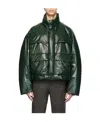 Wooyoungmi Green Zip Down Jacket In Black