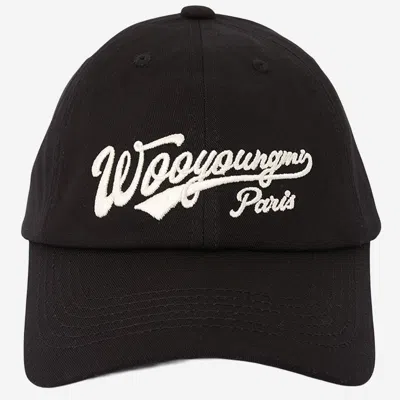 Wooyoungmi W261ca57 Logo-embroidered Cotton Baseball Cap In Black