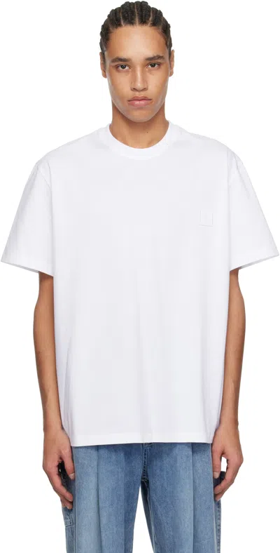Wooyoungmi White 3d Coral Back Logo T-shirt