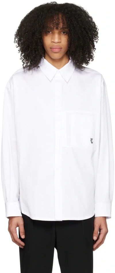 Wooyoungmi White Button-down Shirt In White 806w