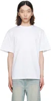 Wooyoungmi White Swaying Flower Back Logo T-shirt In 701w White