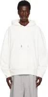 Wooyoungmi White Metallic Graphic Hoodie In 728w White