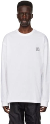WOOYOUNGMI WHITE PRINTED LONG SLEEVE T-SHIRT