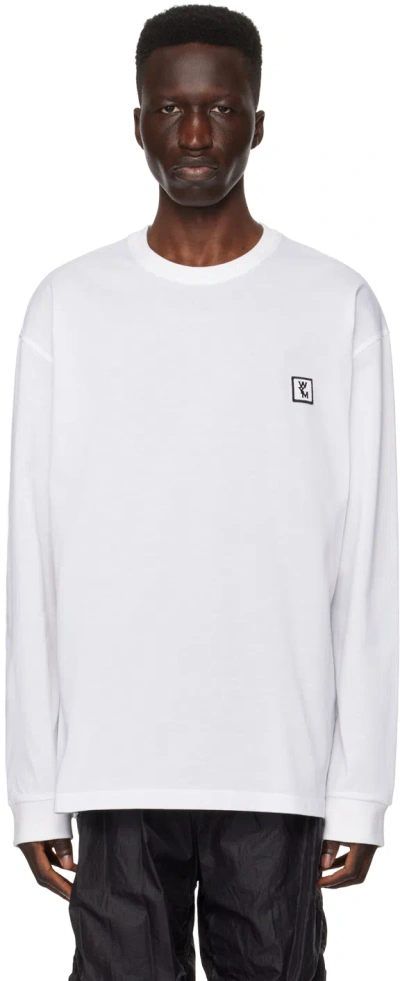 Wooyoungmi White Printed Long Sleeve T-shirt