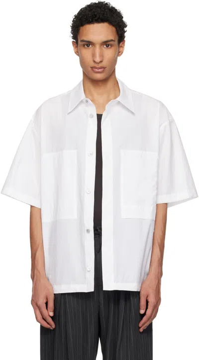Wooyoungmi Logo-plaque Short-sleeve Shirt In White