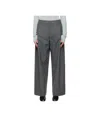 Wooyoungmi Gray Wool Trousers In Black