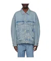 Wooyoungmi Blue Wire Denim Jacket In Blue