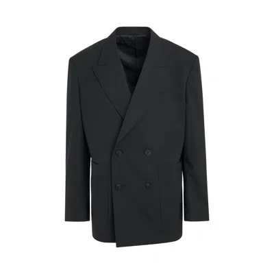 Wooyoungmi Wool Oversized Blazer In Black