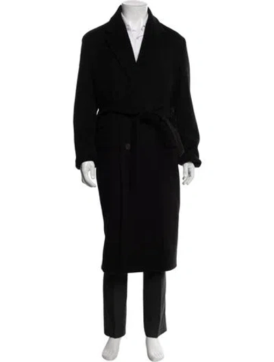 Pre-owned Wooyoungmi Wool Trench Coat In Black