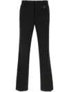 Wooyoungmi Wool Trousers With Back Pockets And Belt Loops In Black