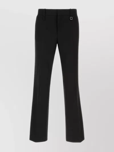 Wooyoungmi Wool Trousers With Back Pockets And Belt Loops In Black