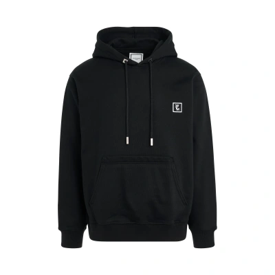 Wooyoungmi Wym Logo Embroidered Hoodie In Black
