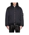 Wooyoungmi Logo Padded Nylon Bomber Jacket In Black