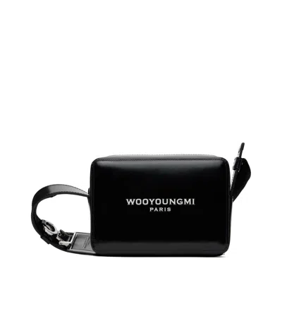 Wooyoungmi Zippered Shoulder Bag In Black