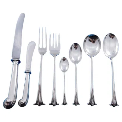 Pre-owned Worcester Silver 1 English Onslow By Worcester Sterling Silver Dinner Flatware Set Service 64 Pcs