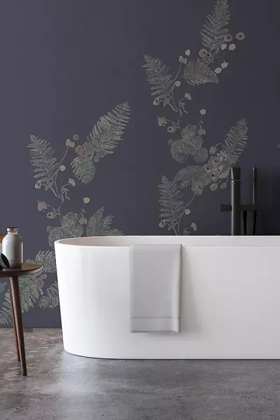 Work + Sea Fernebana Wallpaper In Gray