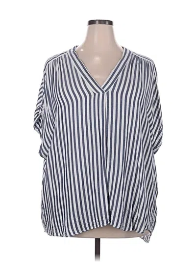 Pre-owned Workshop Republic Clothing 3/4 Sleeve Blouse In Blue