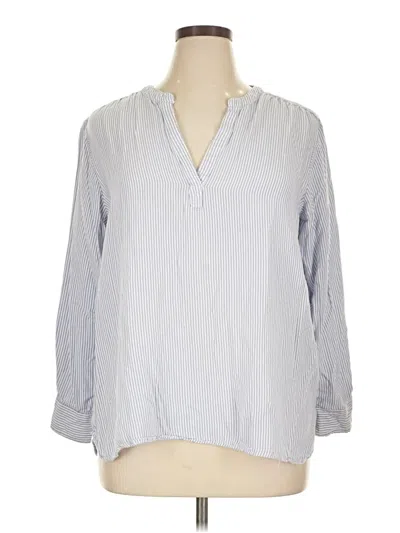 Pre-owned Workshop Republic Clothing 3/4 Sleeve Blouse In Gray