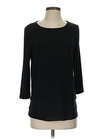 Pre-owned Workshop Republic Clothing 3/4 Sleeve Top Black Boatneck Tops