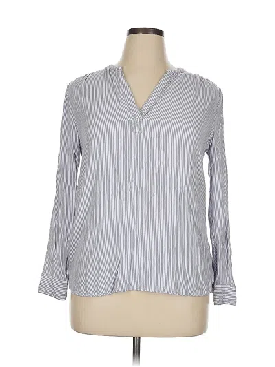 Pre-owned Workshop Republic Clothing Long Sleeve Blouse In Gray