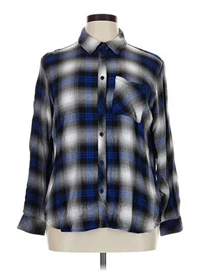 Pre-owned Workshop Republic Clothing Long Sleeve Button Down Shirt In Blue