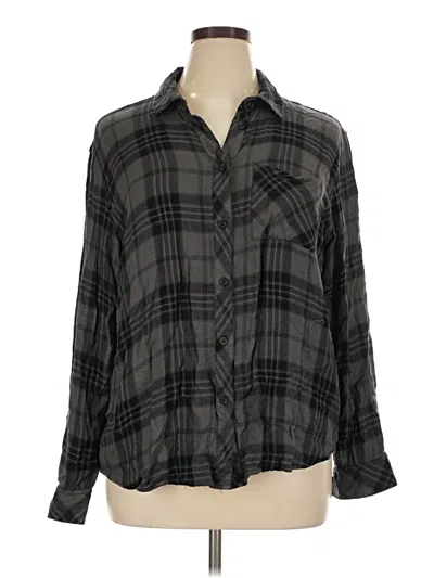 Pre-owned Workshop Republic Clothing Long Sleeve Button Down Shirt In Gray