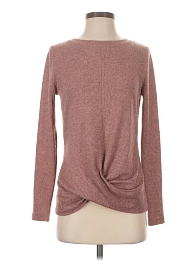 Pre-owned Workshop Republic Clothing Long Sleeve Top Burgundy Crew Neck Tops