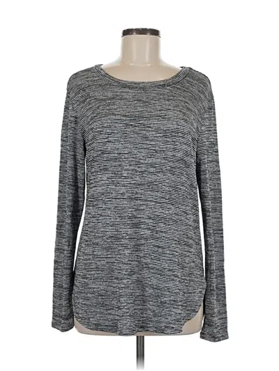 Pre-owned Workshop Republic Clothing Long Sleeve Top Gray Boatneck Tops
