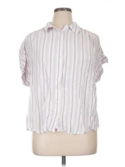 Pre-owned Workshop Republic Clothing Short Sleeve Blouse In White
