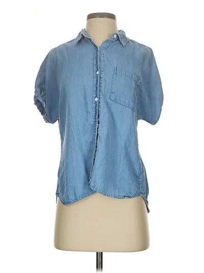 Pre-owned Workshop Republic Clothing Short Sleeve Button Down Shirt In Blue