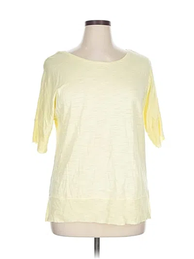 Pre-owned Workshop Republic Clothing Short Sleeve Top Yellow Scoop Neck Tops