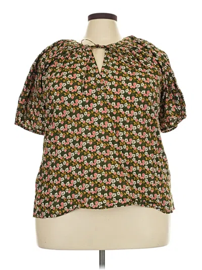 Pre-owned Workshop Republic Clothing Short Sleeve T-shirt In Brown