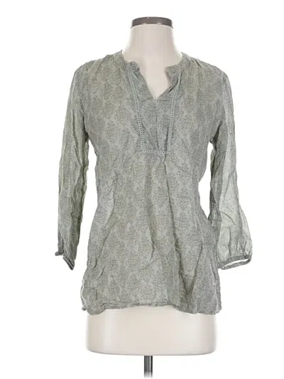 Pre-owned World Market 3/4 Sleeve Blouse In Gray