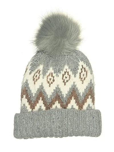 Pre-owned World Market Beanie Hat In Gray