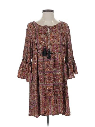 Pre-owned World Market Casual Dress In Brown