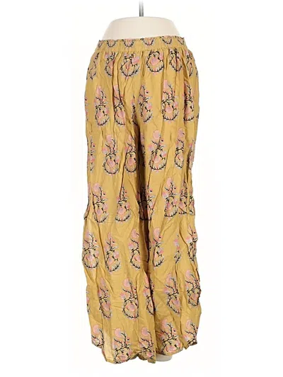 Pre-owned World Market Casual Pants In Yellow