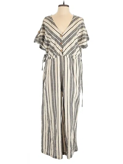 Pre-owned World Market Jumpsuit In White