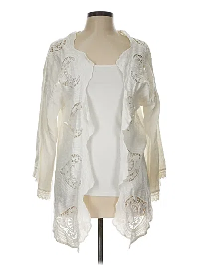Pre-owned World Market Kimono In White