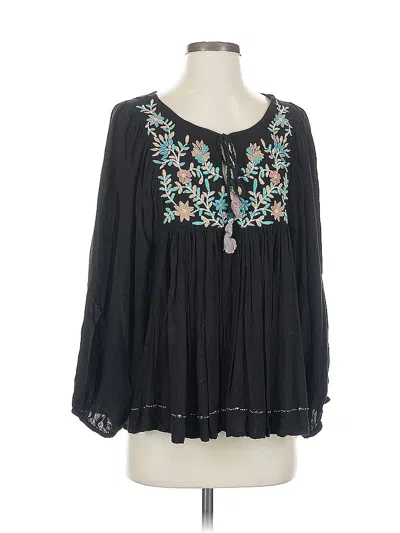 Pre-owned World Market Long Sleeve Blouse In Brown