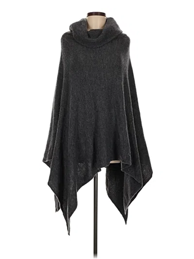 Pre-owned World Market Poncho In Gray