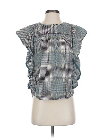Pre-owned World Market Sleeveless Blouse In Blue
