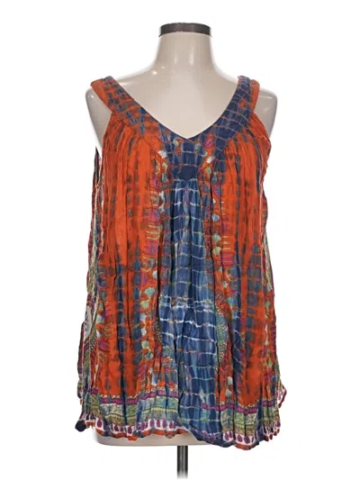 Pre-owned World Market Sleeveless Blouse In Orange