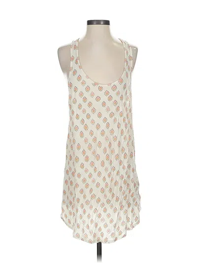 Pre-owned World Market Tank Top Ivory Halter Neckline Tops In White