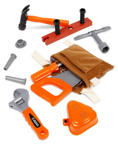 World Tech Toys Big Boy's Workshop 14 Piece Carpenter Playset In Orange