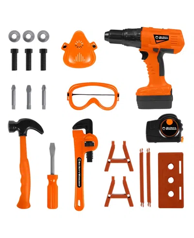 World Tech Toys Big Boy's Workshop 22-piece Tool Caddy Playset In Orange